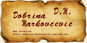 Dobrina Markovčević vizit kartica